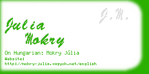 julia mokry business card